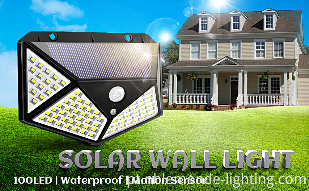 pir solar wall light